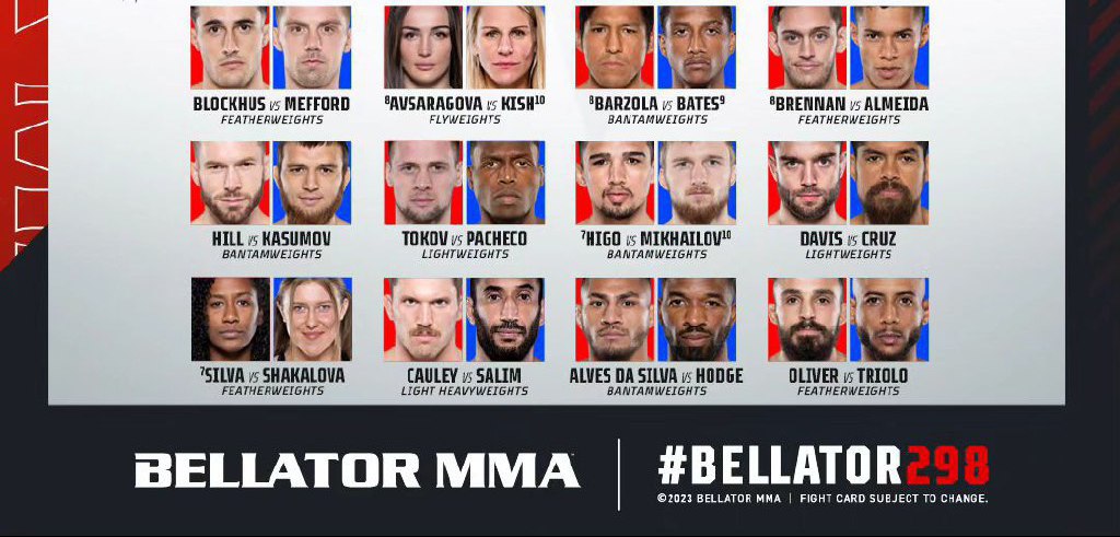 Bellator 298 Prelim Card