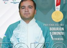 Бобуржон Омонов – Токио-2020 ёзги Паралимпия ўйинлари чемпиони!