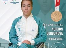 Нурхон Қурбонова – Токио-2020 ёзги Паралимпия ўйинлари бронза медаль соҳиби!