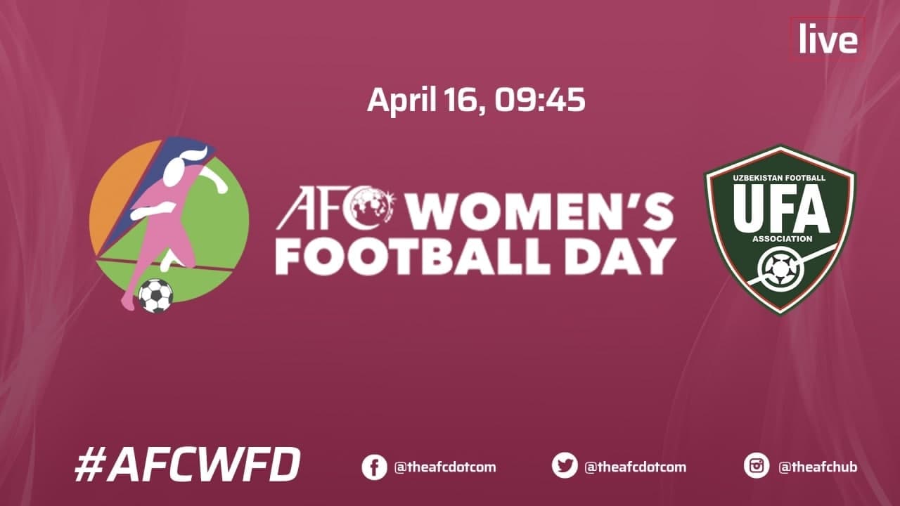 Afk football. Uzbekistan Football Federation. AFC Womens Football Day logo.