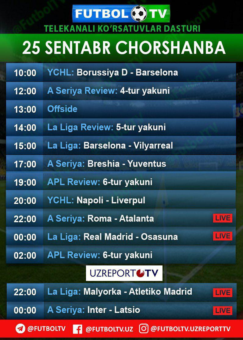 Футбольный телепрограмма. Узбекистан UZREPORT TV. Жонли эфир футбол ТВ.